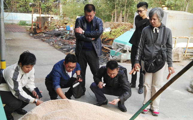 泰國(guó)客戶來我公司考察鋸末顆粒機(jī)